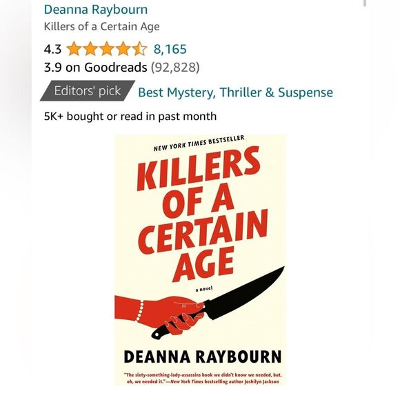 Killers of a Certain Age A Novel by Deanna Rayburn Hardback Book, EUC - Picture 7 of 9